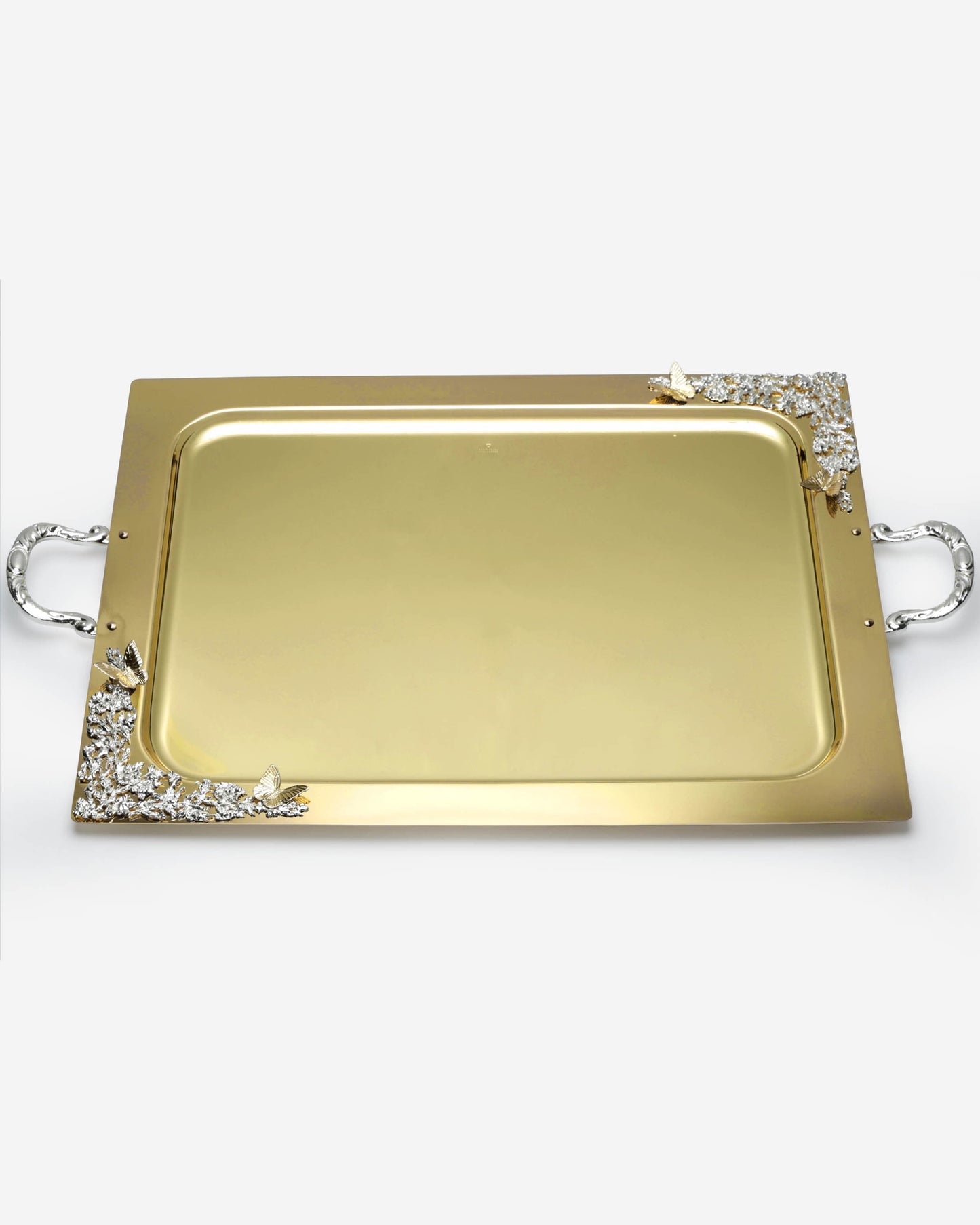 Pantazelos Tray with Flow Decor, Butterflies & Simple Handle – 55 × 45 cm