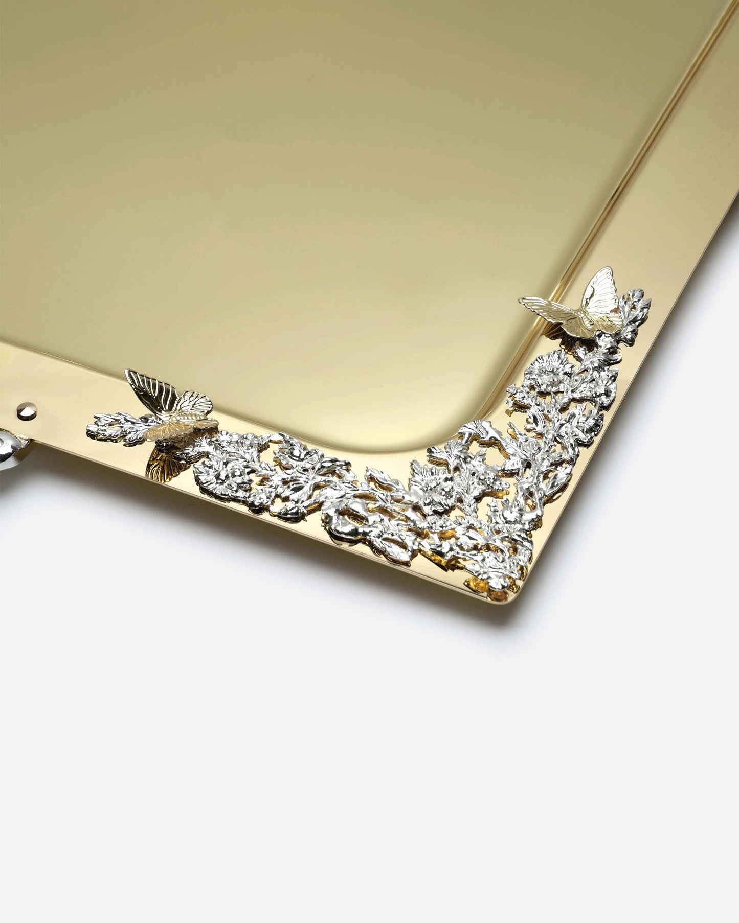 Pantazelos Tray with Flow Decor, Butterflies & Simple Handle – 55 × 45 cm