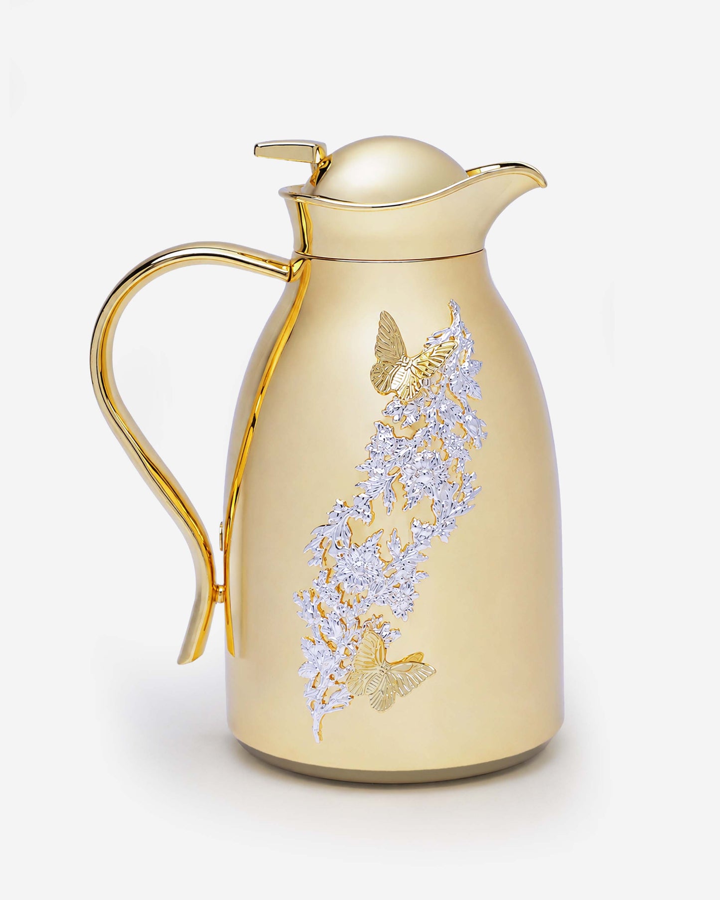 Pantazelos Thermos with Flow Decor, Butterflies & One-Side Decor – Simple Handle