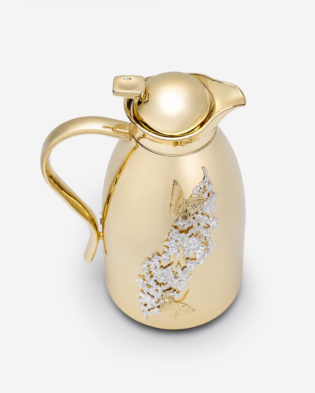 Pantazelos Thermos with Flow Decor, Butterflies & One-Side Decor – Simple Handle