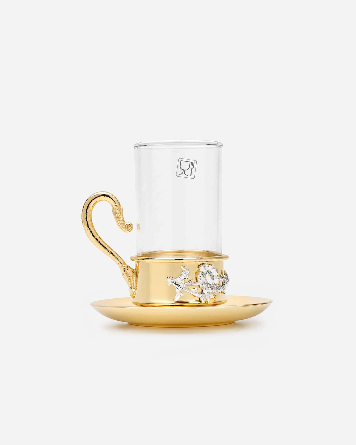 Tea Cup with Flow Decor