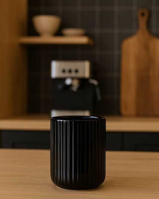 Nordico Designed Ceramic Coffee Mug Black Lines | Cup