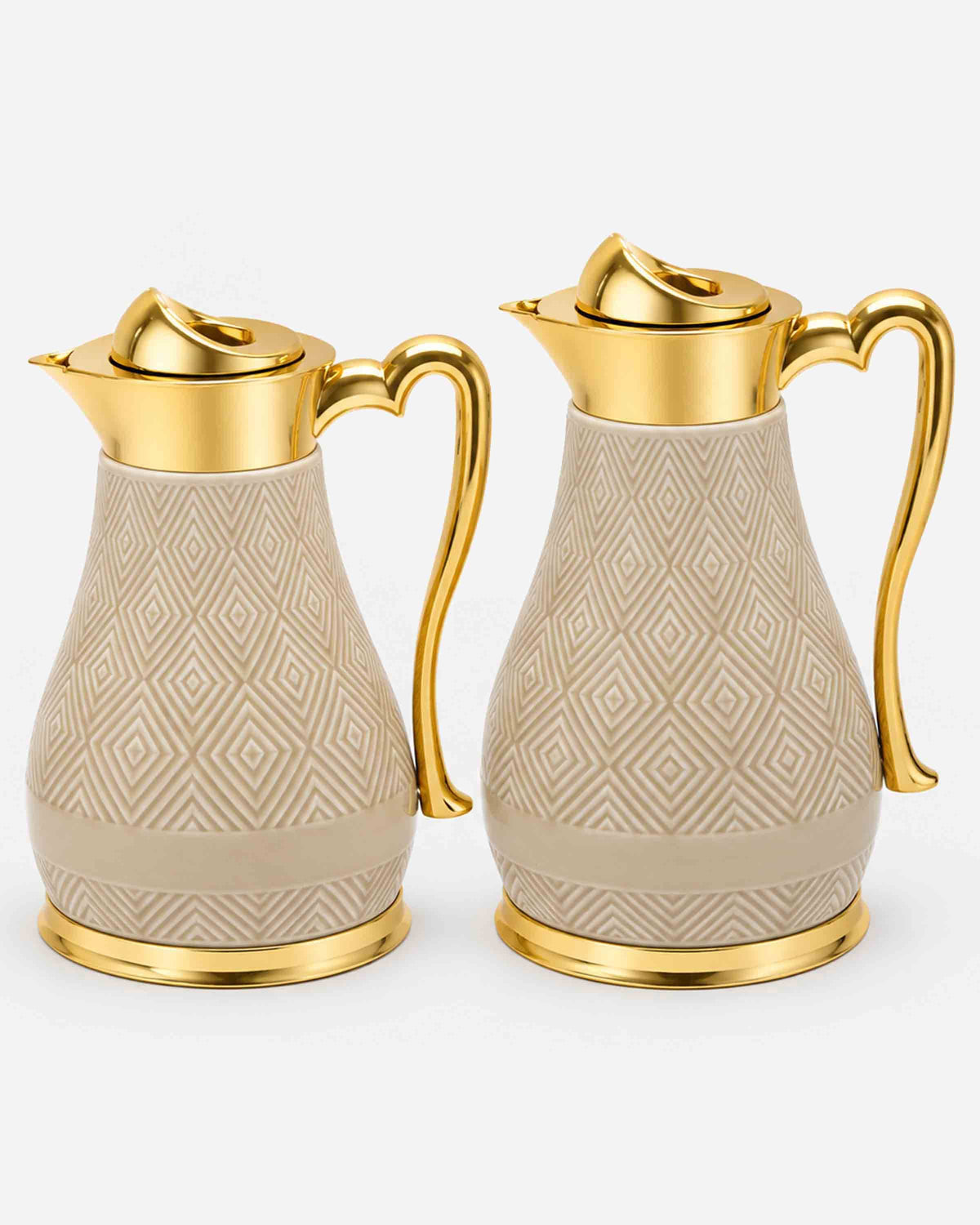 Shiny Gold Flask -Set Of 2 