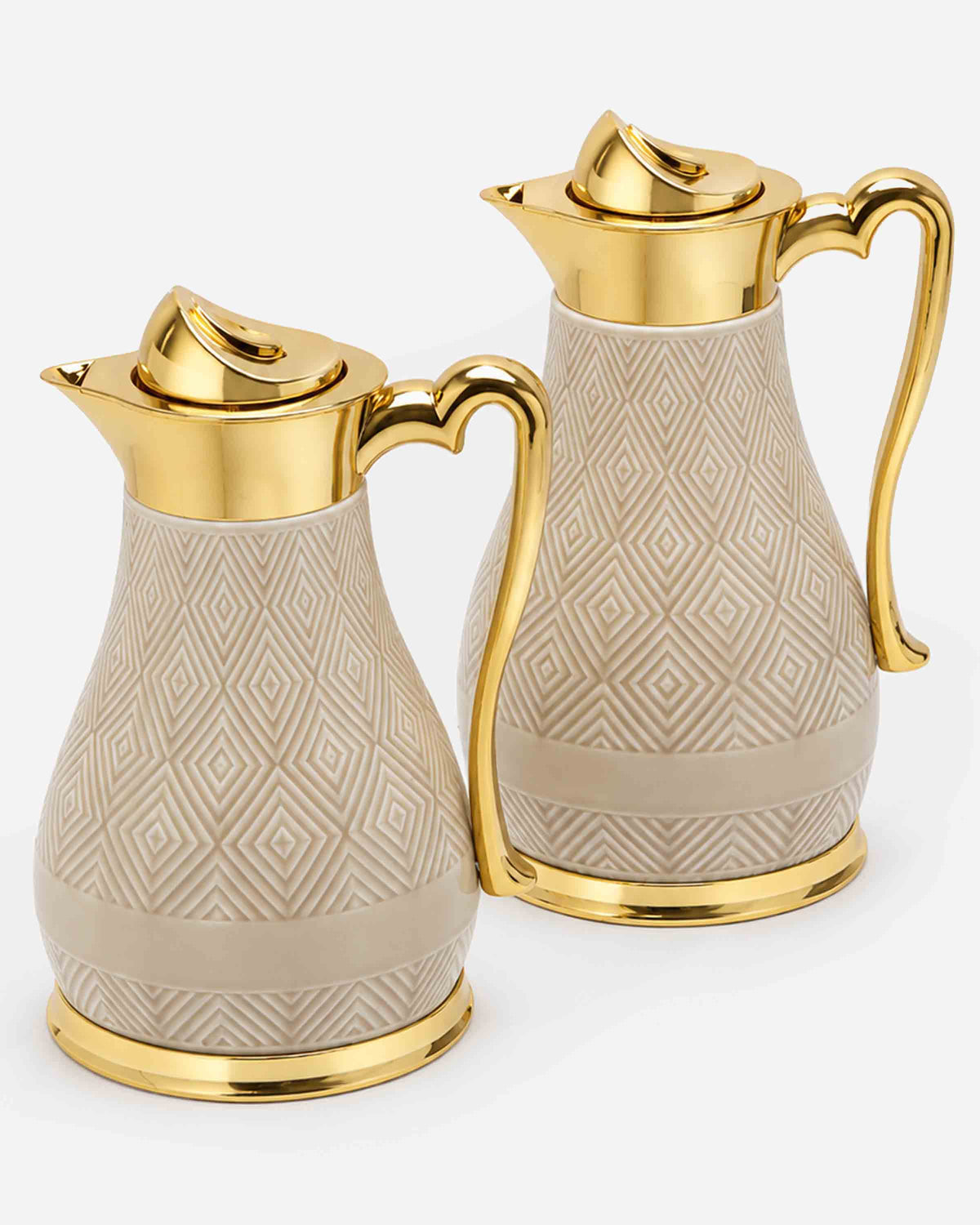 Shiny Gold Flask -Set Of 2