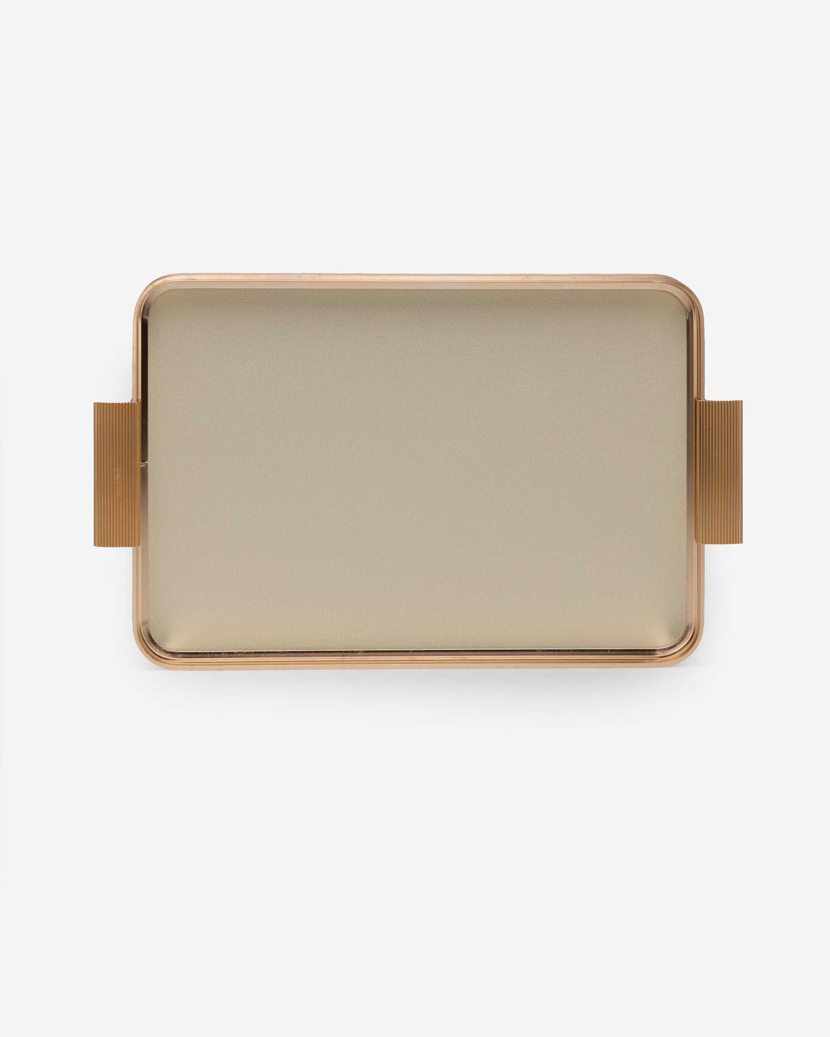 Shiny Beige Medium Leather Tray