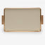 Shiny Beige Large Leather Tray