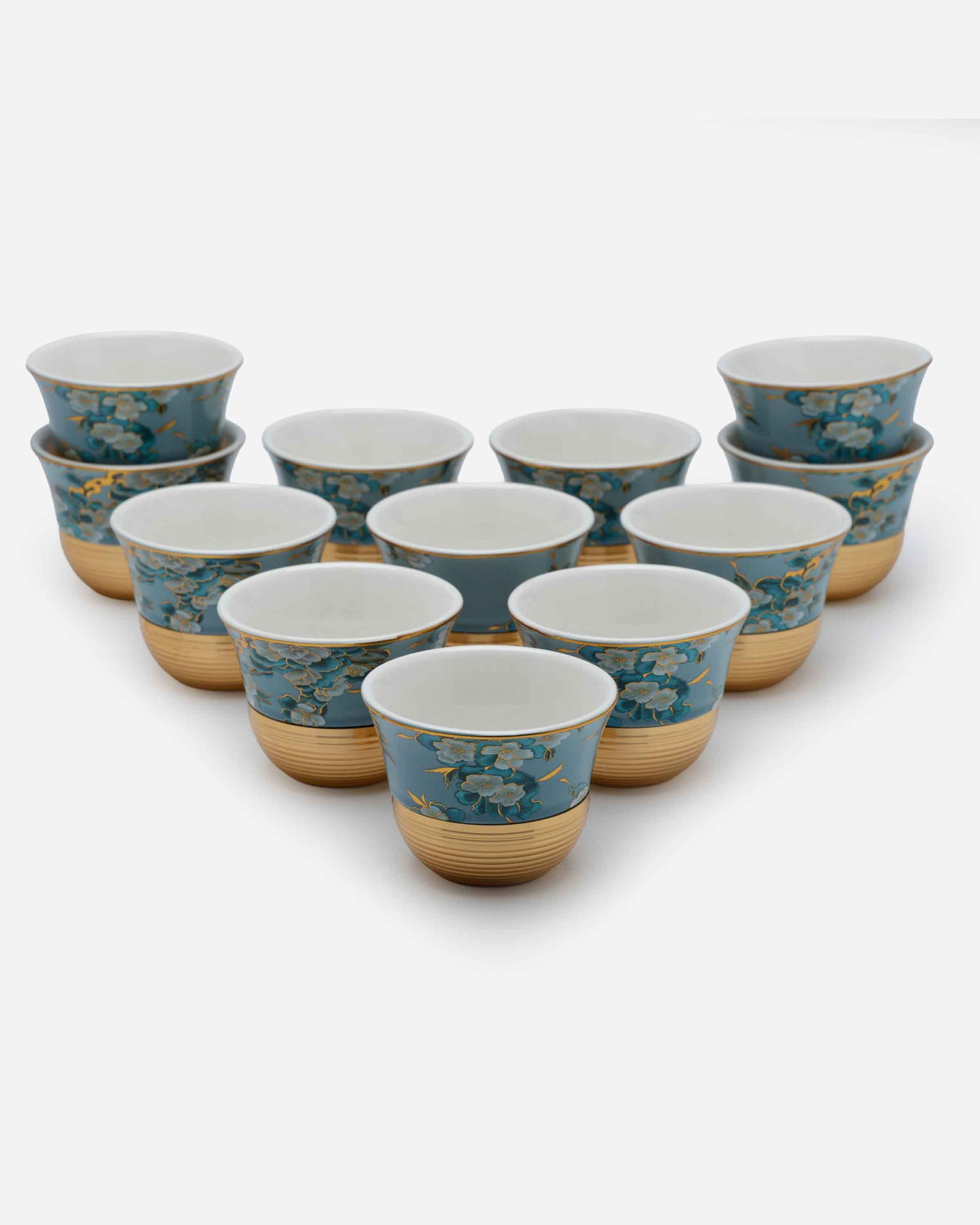 Shiny Gold Cawa Cups 207A - Set of 12