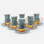 Shiny Gold Cups and Saucers, 120 ml – 207A, Set of 12