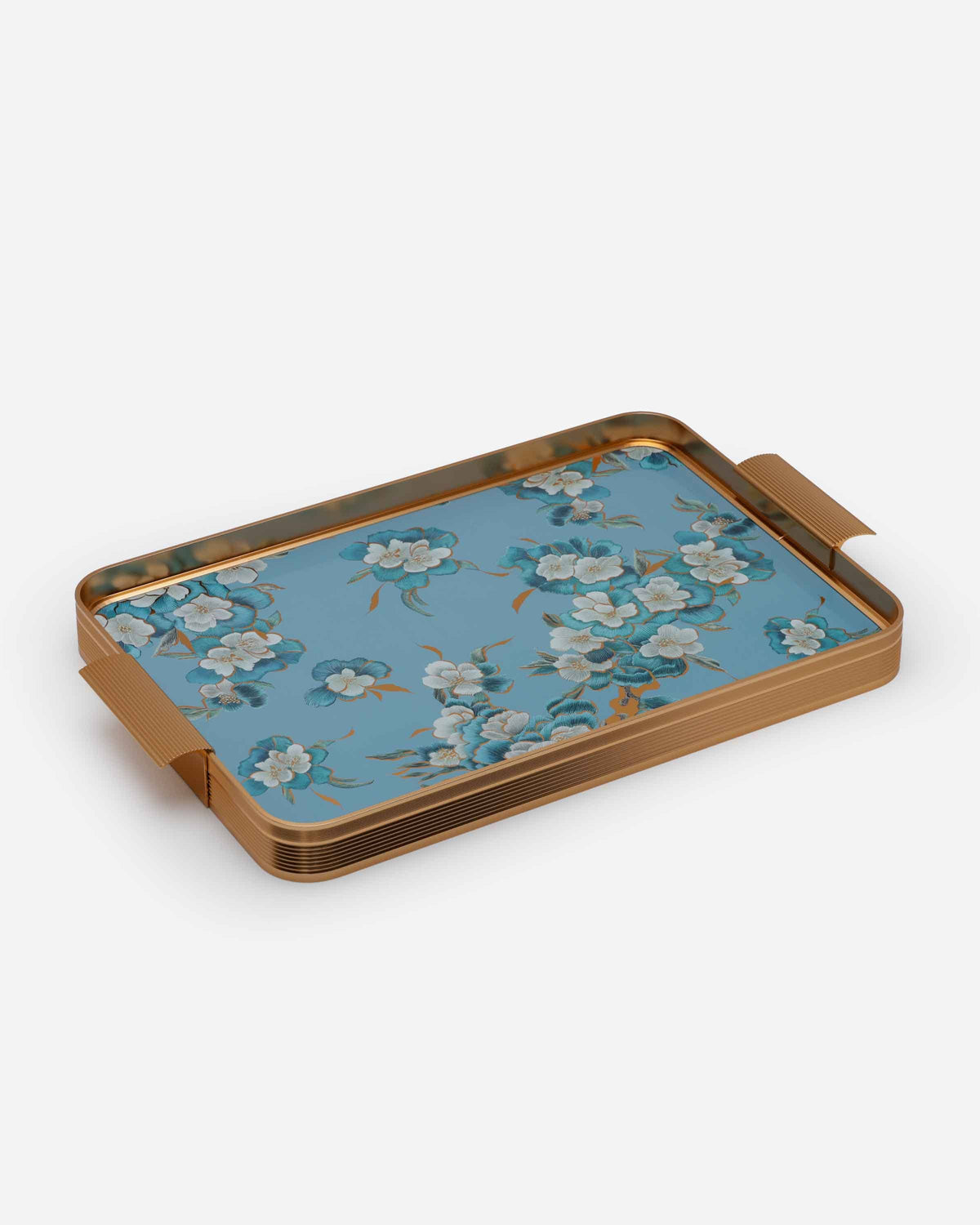 Shiny Gold Tempered Glass Tray-207A