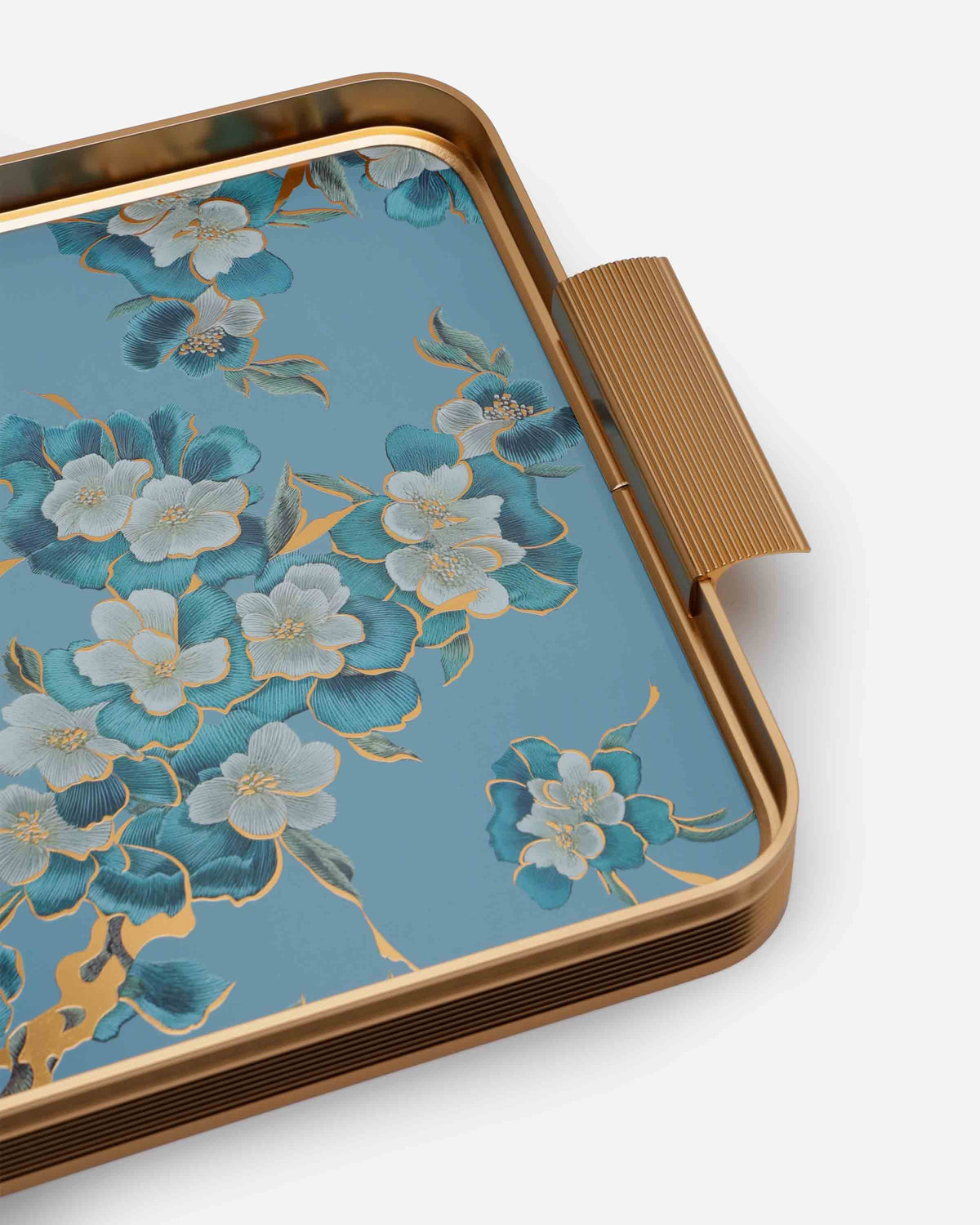 Shiny Gold Tempered Glass Tray-207A