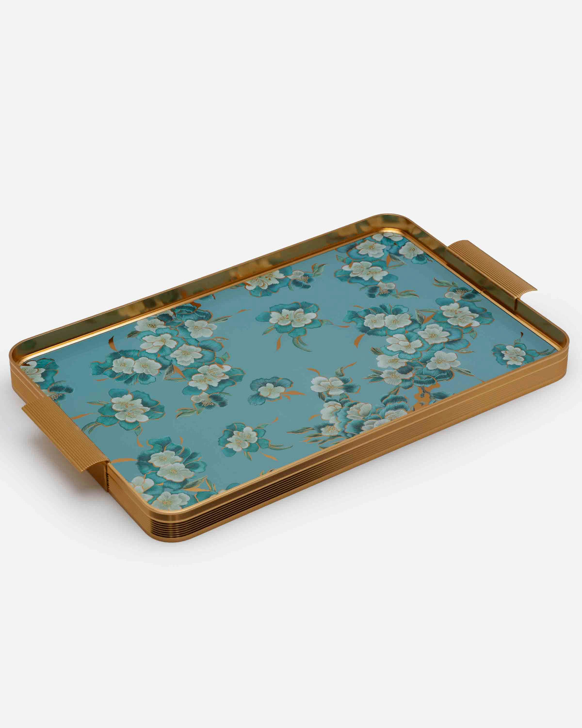 Shiny Gold Tempered Glass Tray-207A