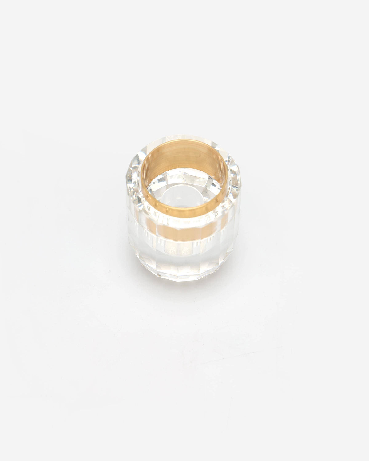 Winko K9 Crystal Candle Holder For Tealight/ Taper #304 Ring Gold E-Coating