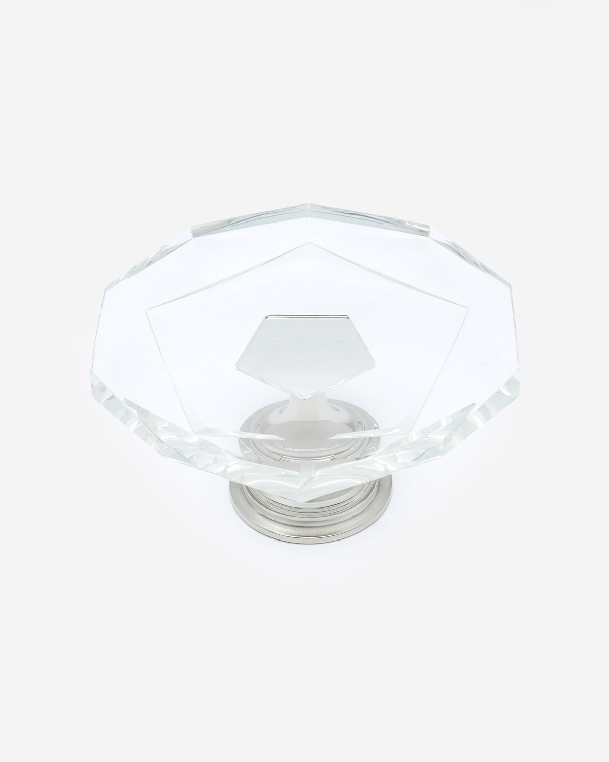 Winko Crystal Footed Cake Plate 24.5Cm Clear Silver