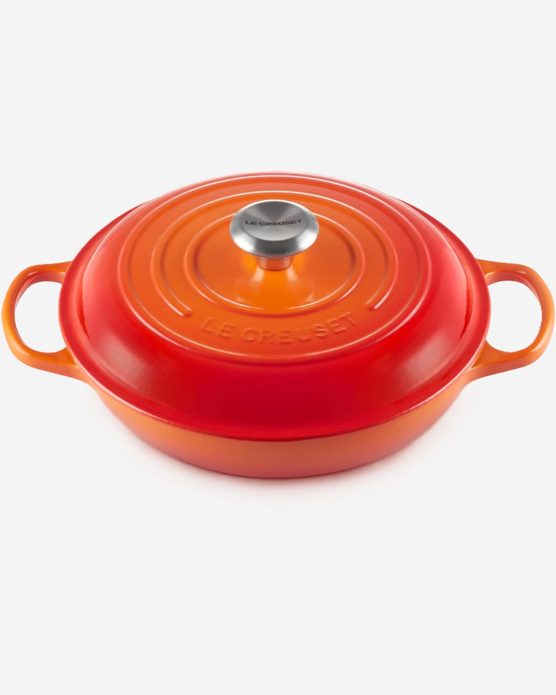 Signature Shallow Casserole/Braiser 26cm Flame Stainless Steel Knob