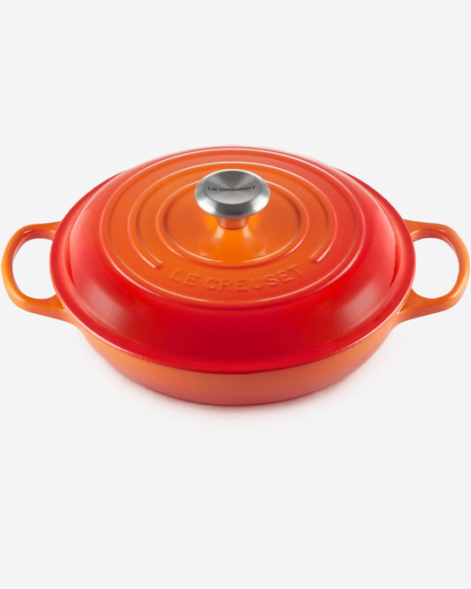 Signature Shallow Casserole/Braiser 30cm Flame Stainless Steel Knob
