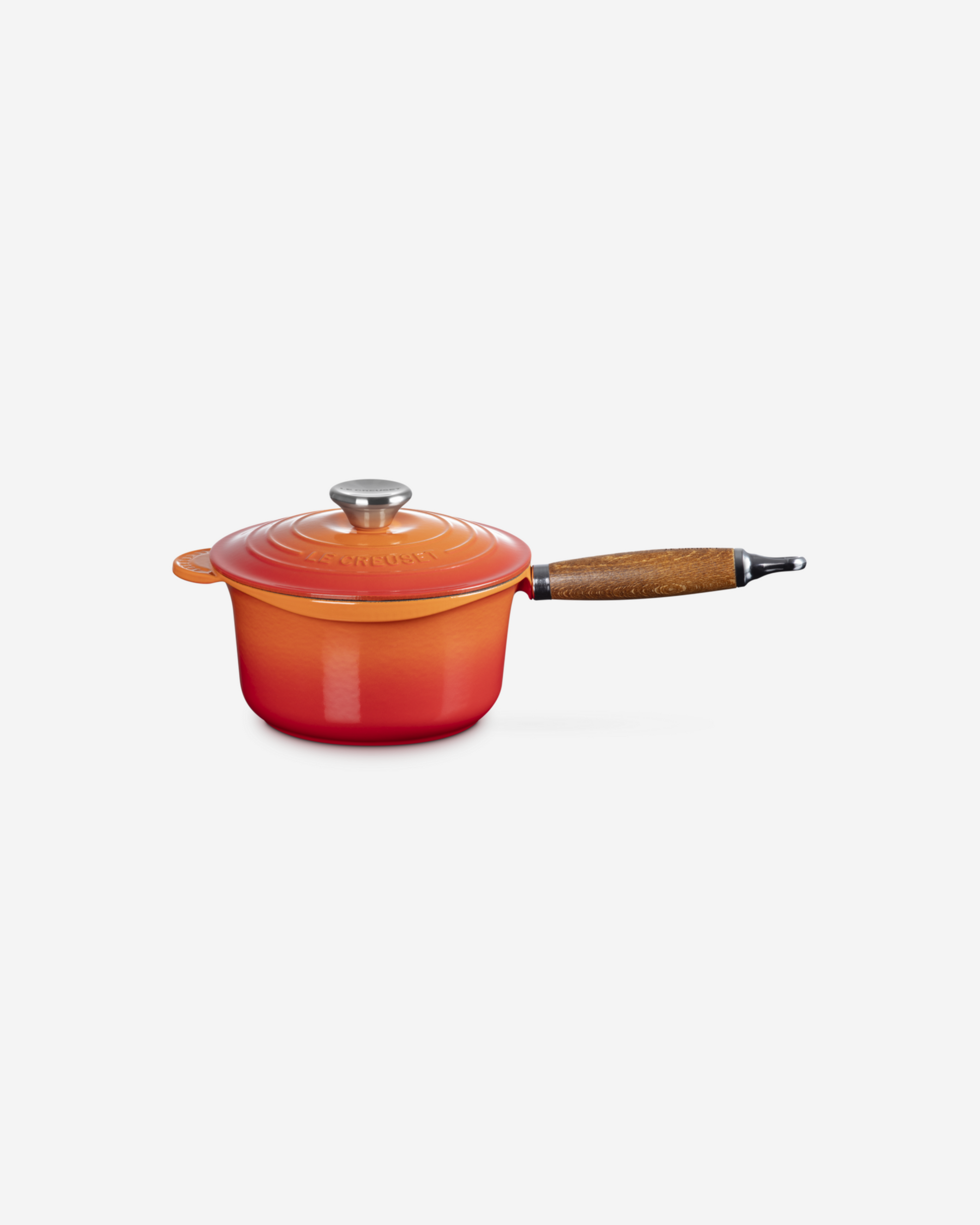 Wooden Handle Saucepan 18cm Flame Stainless Steel Knob