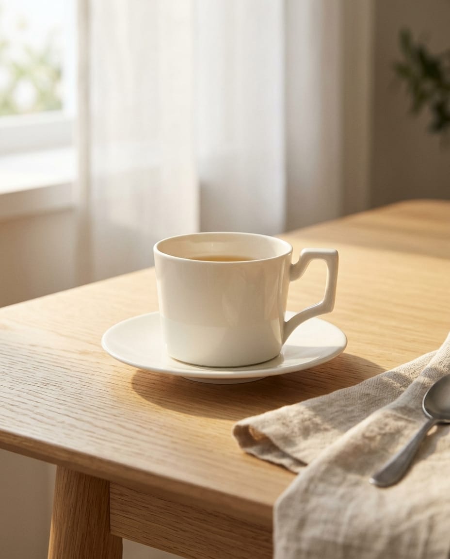 Maison Pastel Espresso Cup & Saucer-White
