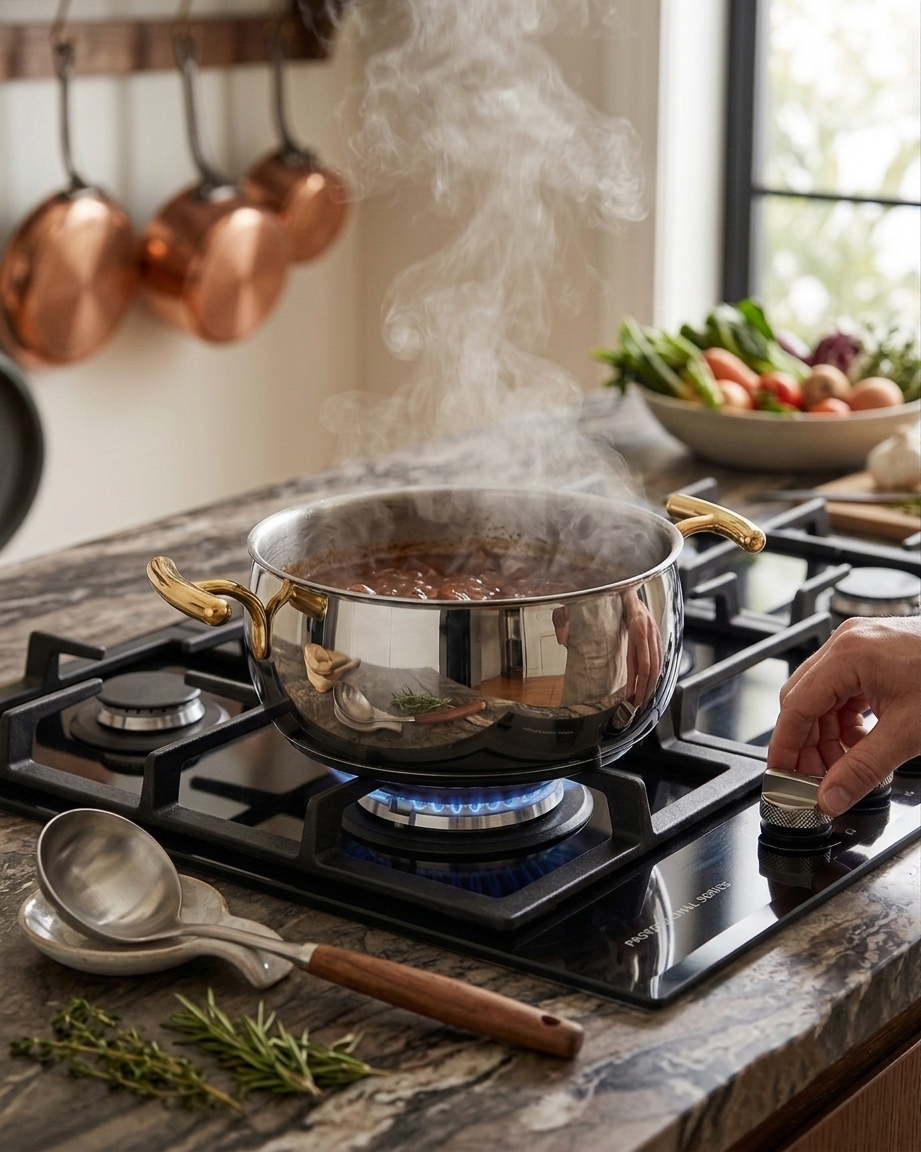 Silampos Yumi Gold Casserole with Lid 24Cm