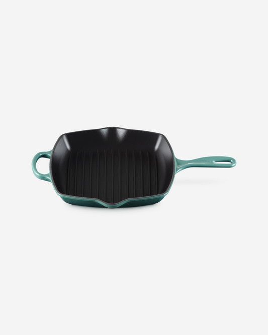 Le Creuset Bleu Riviera Signature Square Skillet Grill 26Cm