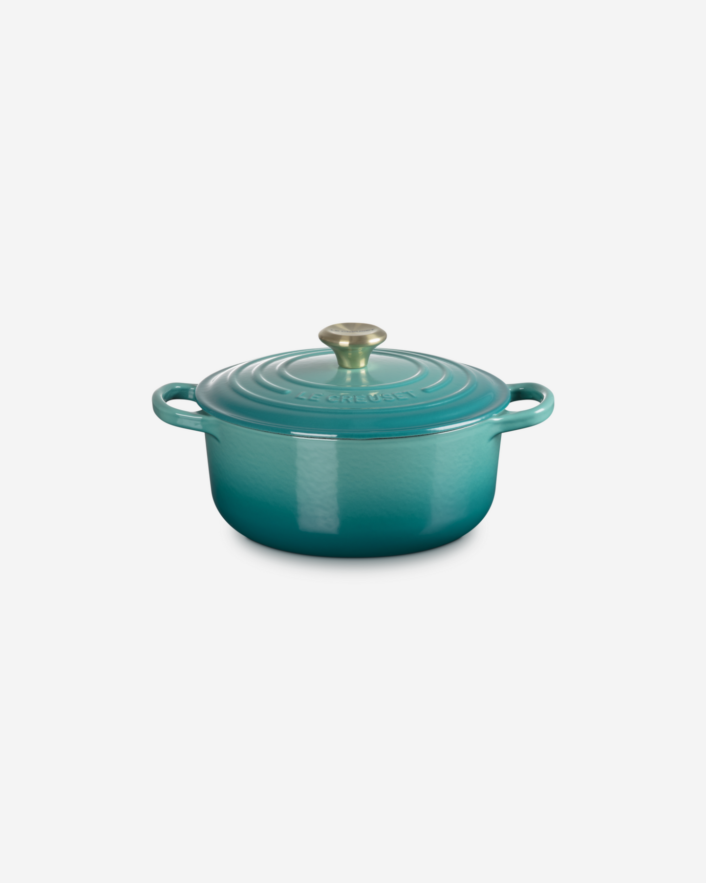 Signature Round Casserole/Oven 20Cm Bleu Riviera Gold Knob 2.4L