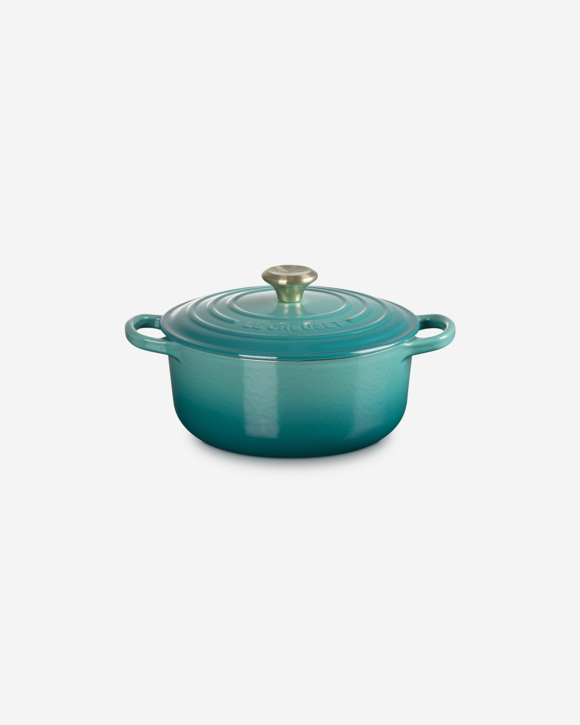 Signature Round Casserole/Oven 20Cm Bleu Riviera Gold Knob 2.4L