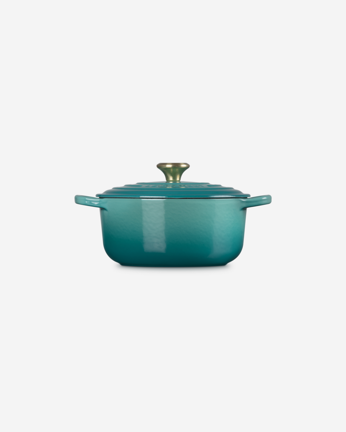 Le Creuset Bleu Riviera Gold Knob Signature Round Casserole/Oven 20Cm 2.4L