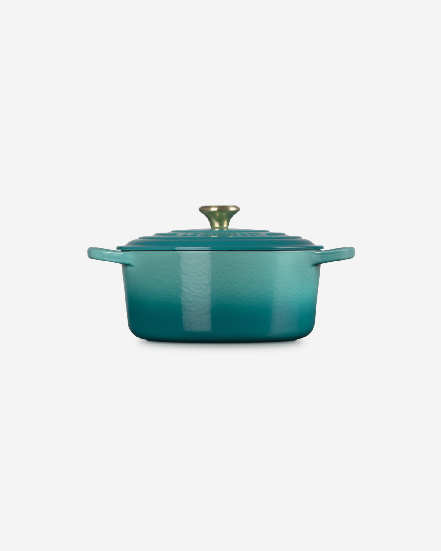 Le Creuset Bleu Riviera L.Gold Knob Signature Round Casserole/Oven 26Cm 5.3L