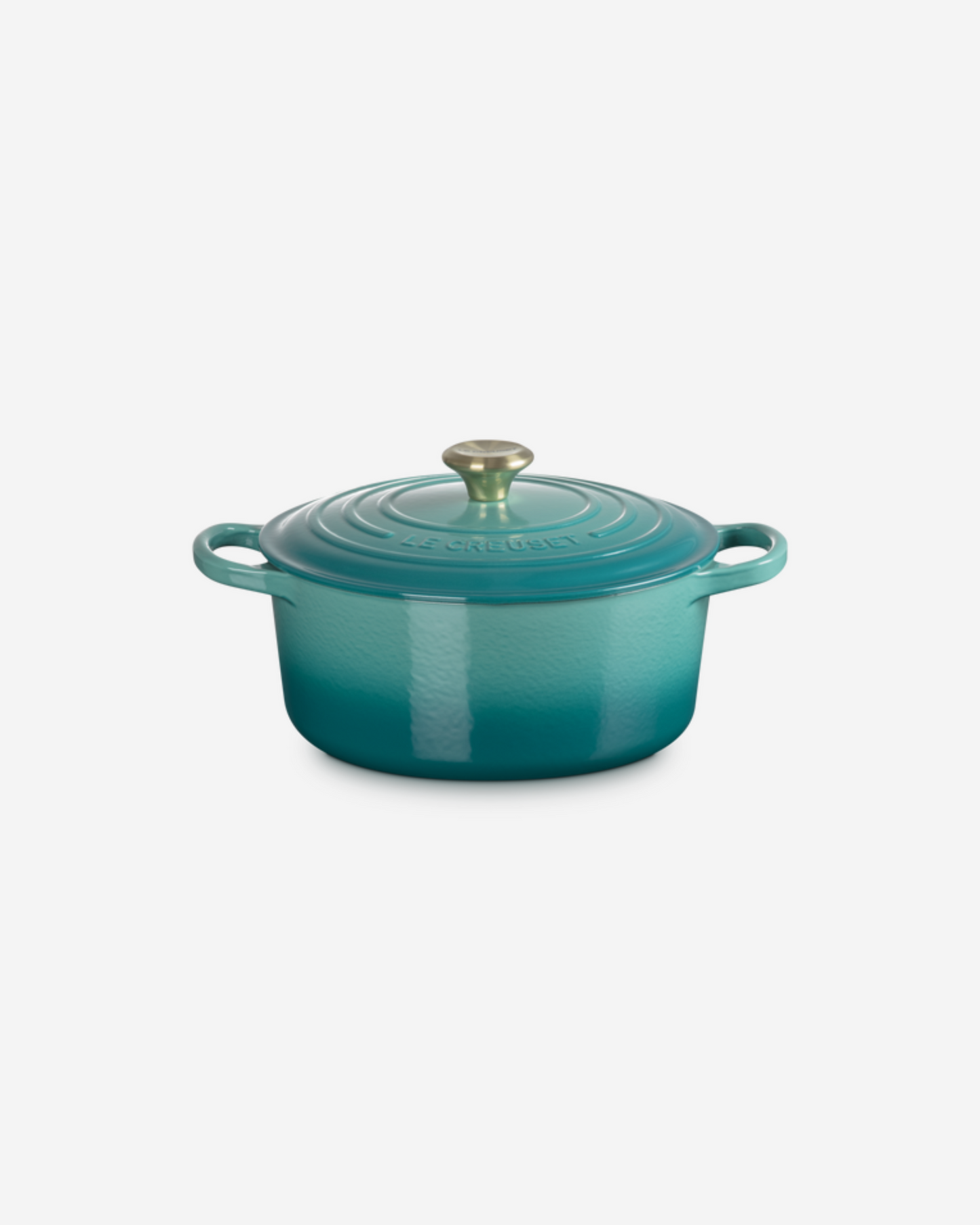 Signature Round Casserole/Oven 24Cm Bleu Riviera L.Gold Knob 4.2L