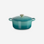 Le Creuset Bleu Riviera L.Gold Knob Signature Round Casserole/Oven 24Cm 4.2L