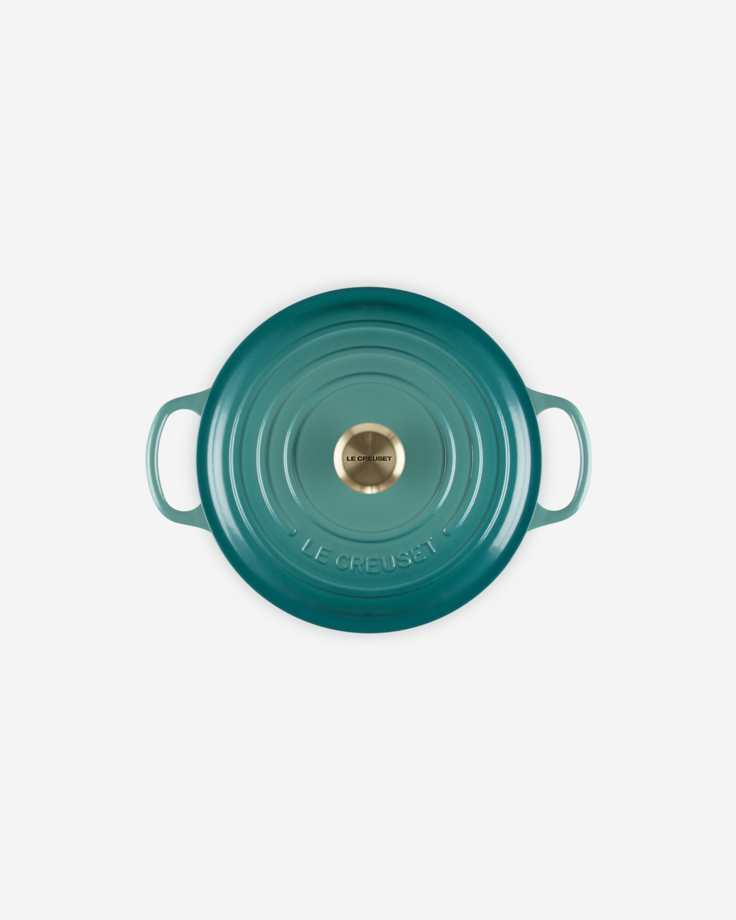 Le Creuset Bleu Riviera L.Gold Knob Signature Round Casserole/Oven 22Cm 3.3L