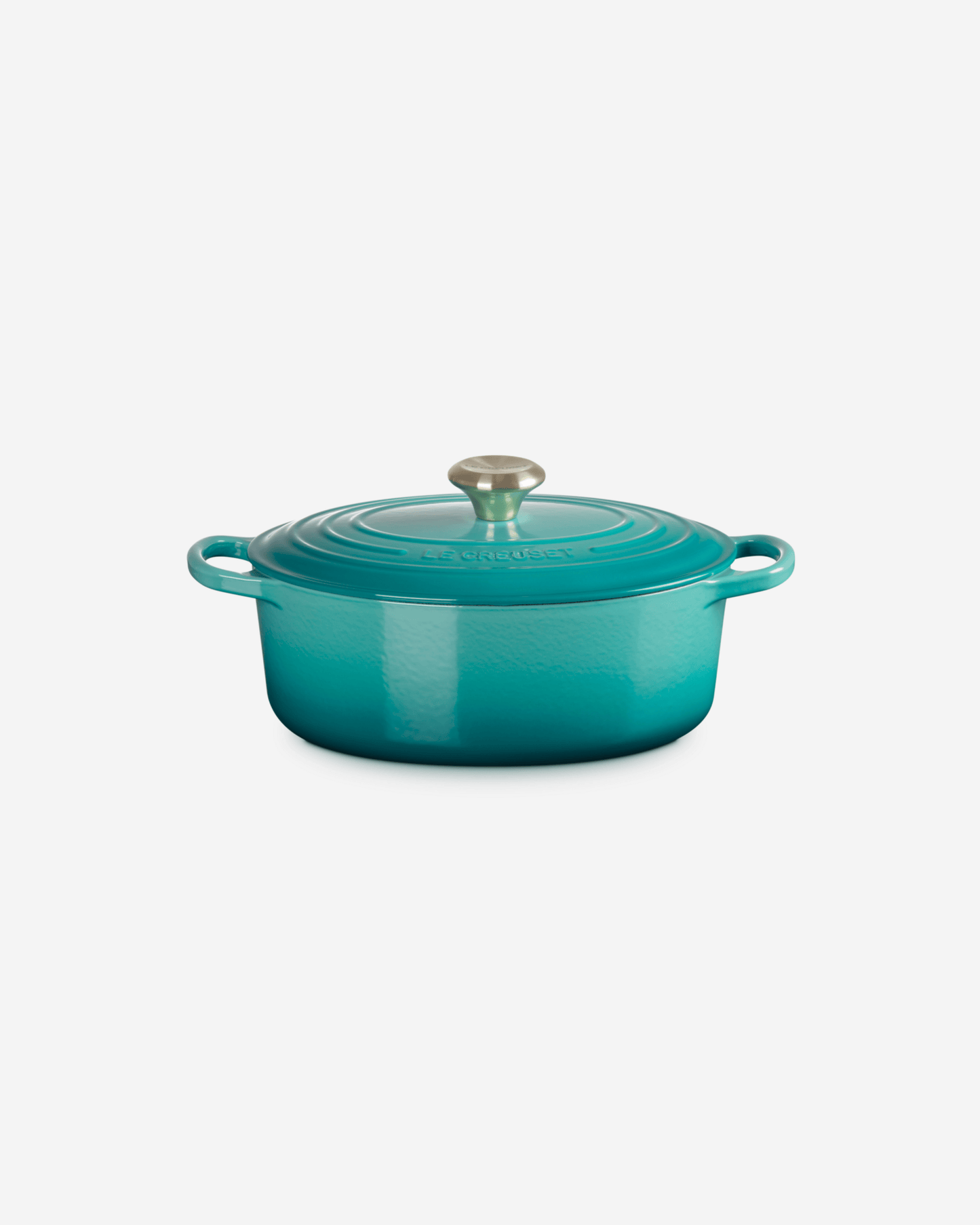 Signature Oval Casserole/Oven 27Cm Bleu Riviera L.Gold Knob 4.1L