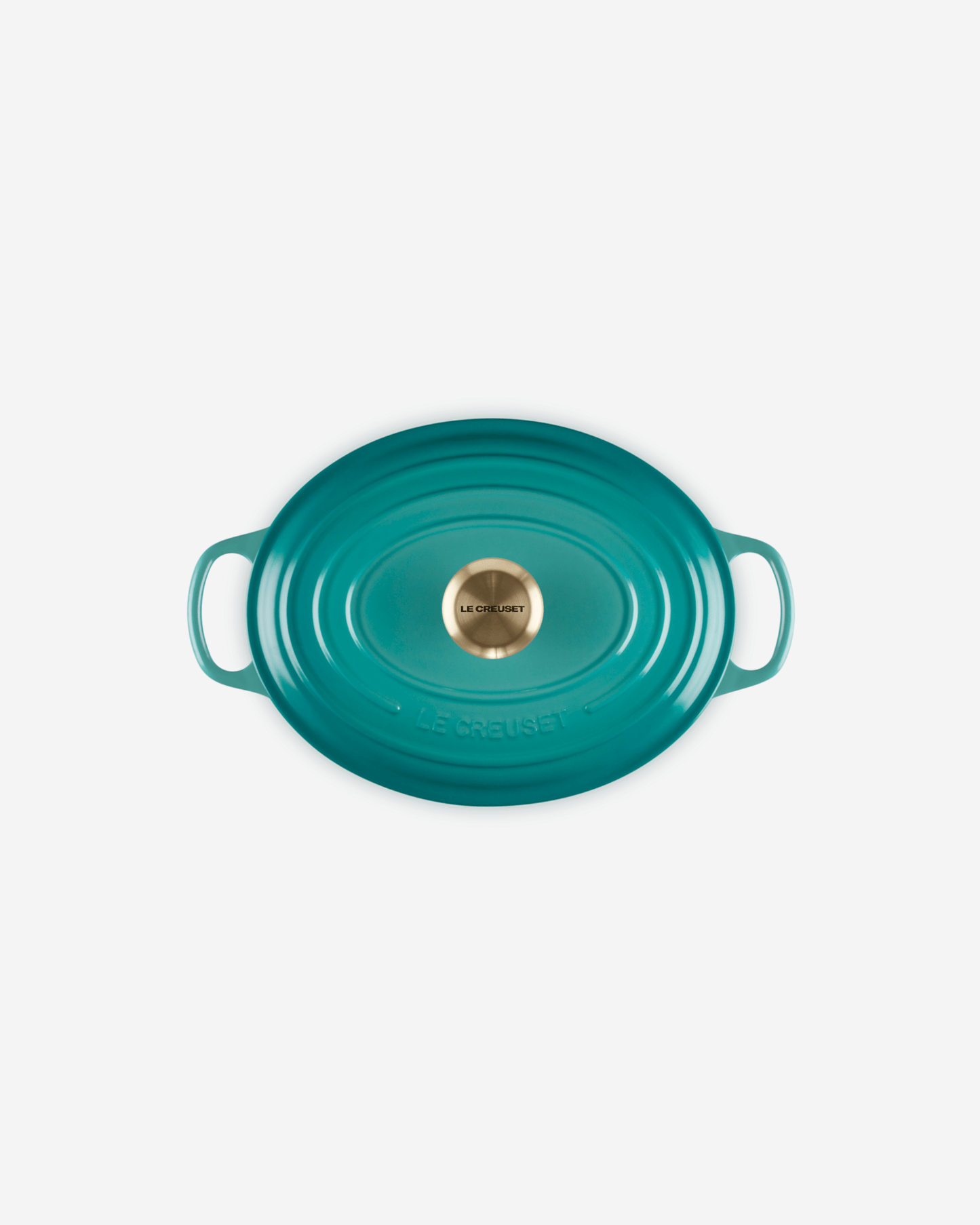 Le Creuset Signature Oval Casserole/Oven 27Cm Bleu Riviera L.Gold Knob 4.1L