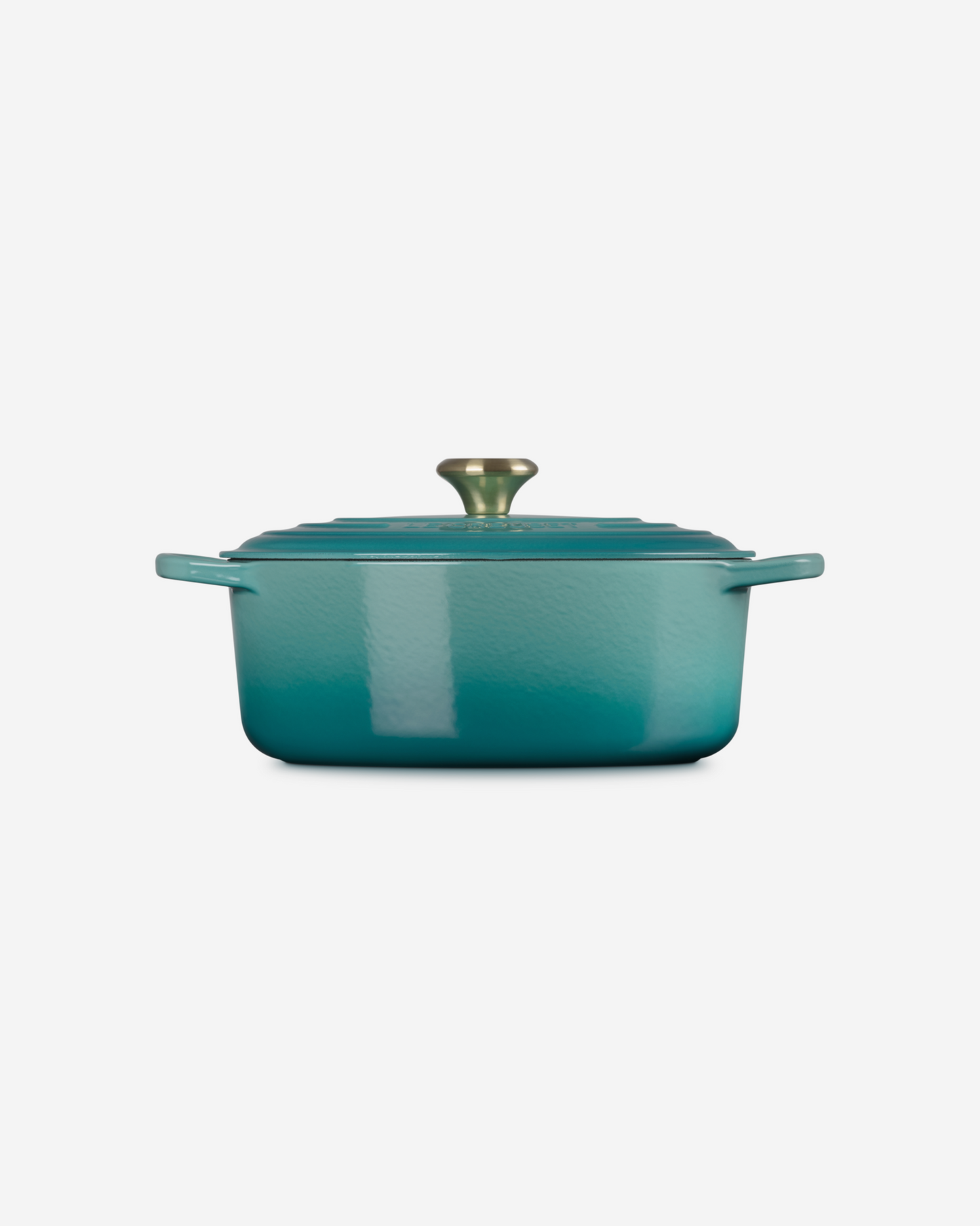Le Creuset Bleu Riviera L.Gold Knob Signature Oval Casserole/Oven 31Cm 6.3L