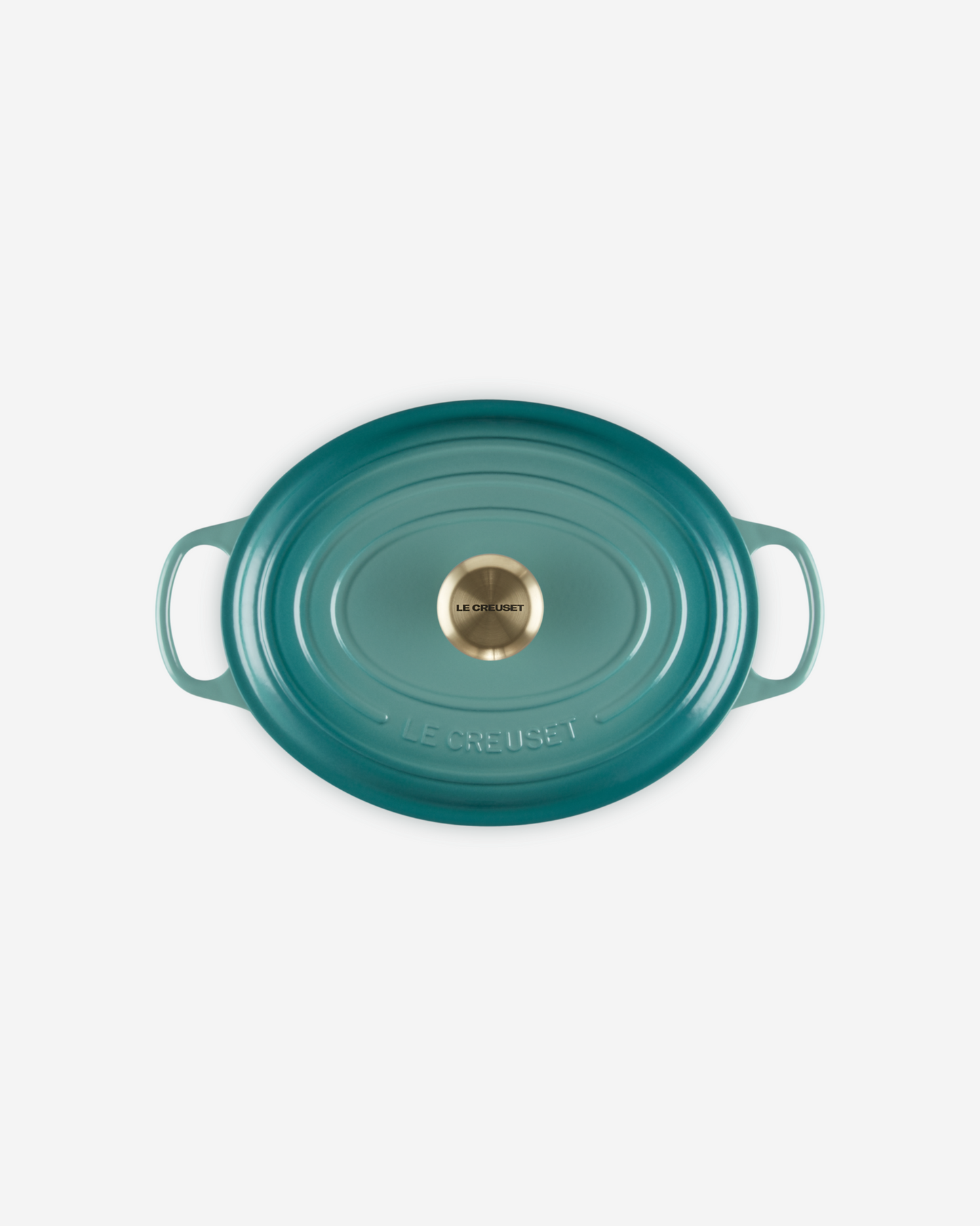 Le Creuset Bleu Riviera L.Gold Knob Signature Oval Casserole/Oven 29Cm 4.7L