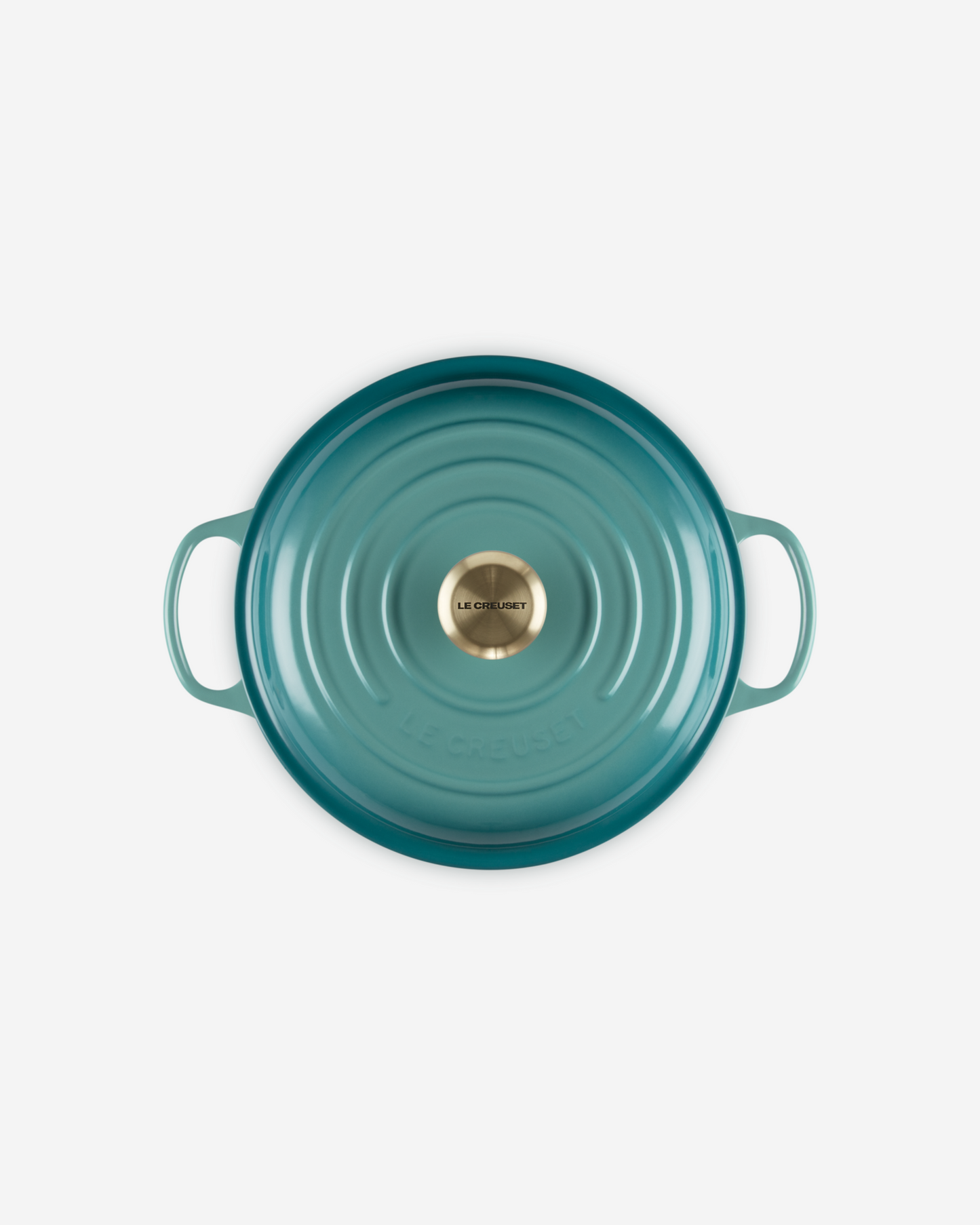 Le Creuset Bleu Riviera L.Gold Knob Signature Shallow Casserole/Braiser 26Cm 2.2L