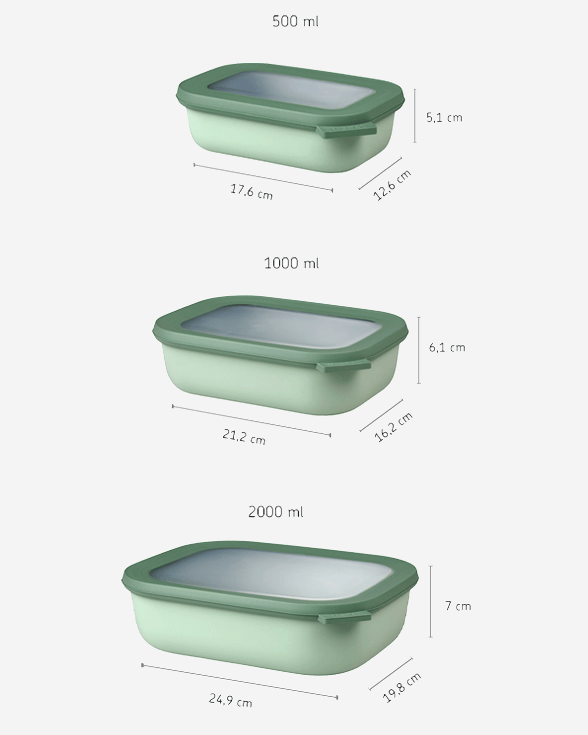 Mepal Cirqula Multi Bowl Set Nordic Black – 500/1000/2000ml