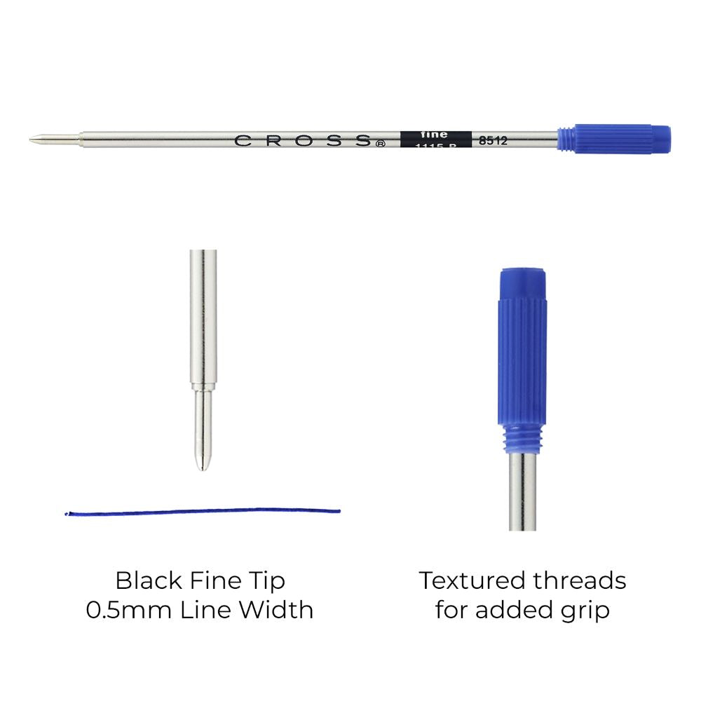 Cross Ballpoint Pen Refill - Blue - Fine - Single Pack 8512