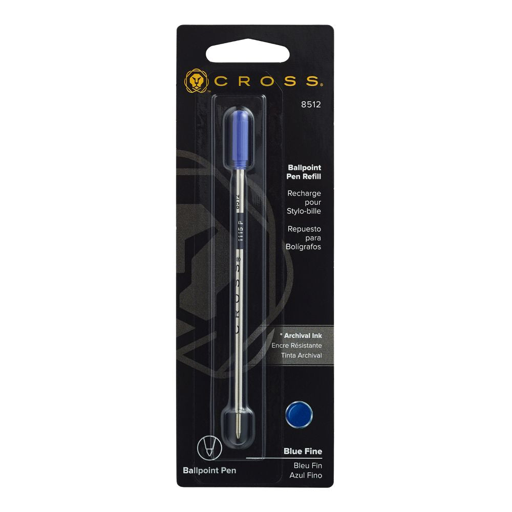 Cross Ballpoint Pen Refill - Blue - Fine - Single Pack 8512