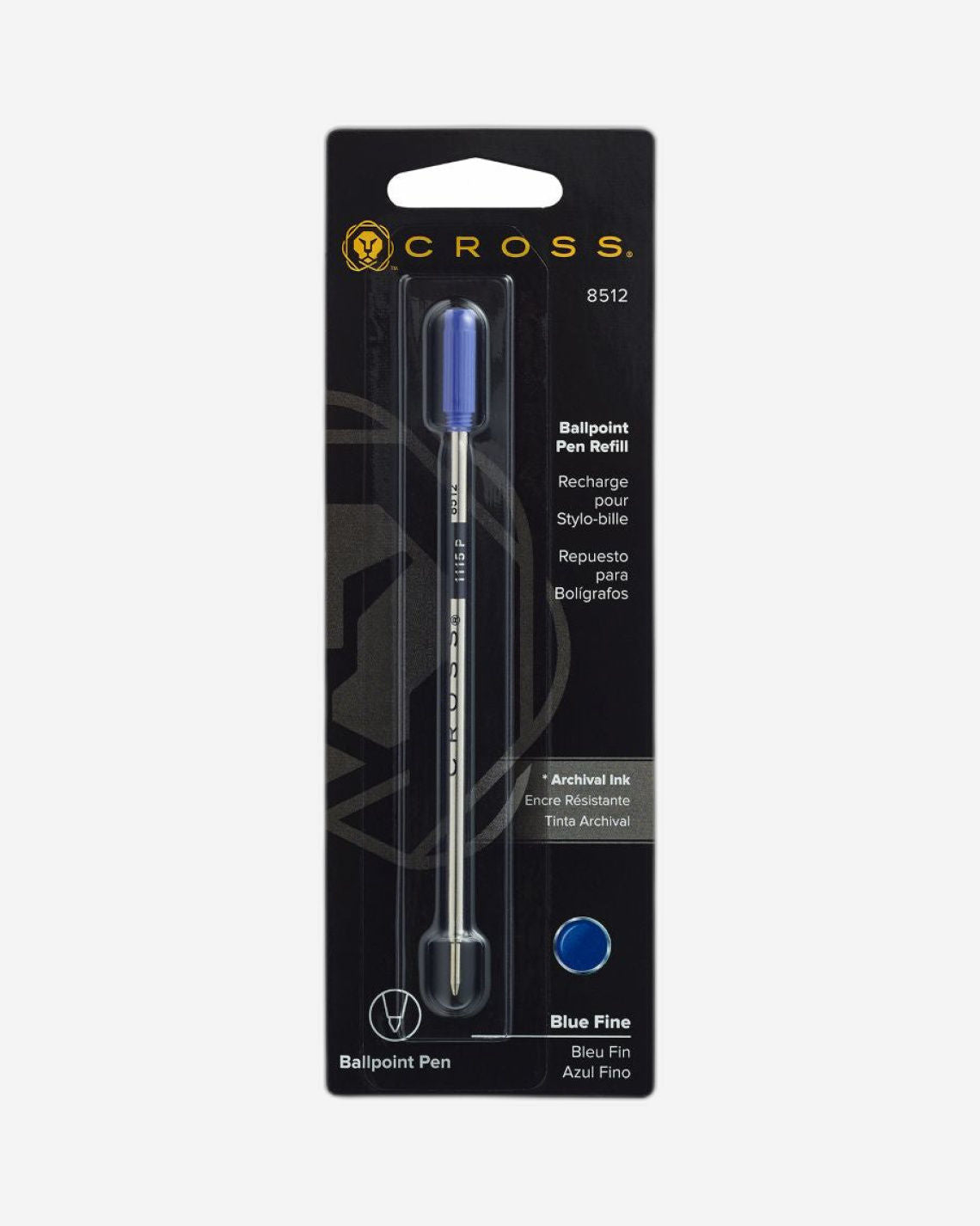 Cross Ballpoint Pen Refill - Blue - Fine - Single Pack 8512