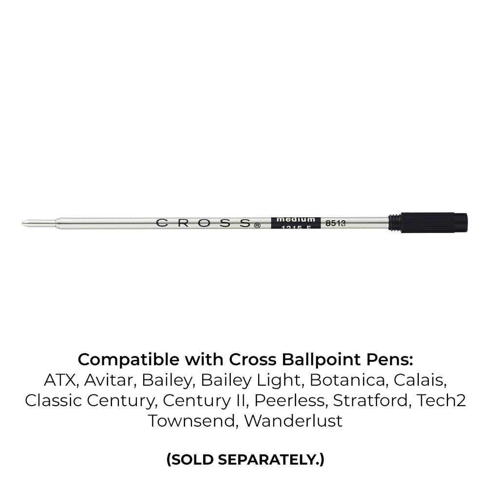 Cross Ballpoint Pen Refill - Black - Medium - Single Pack 8513