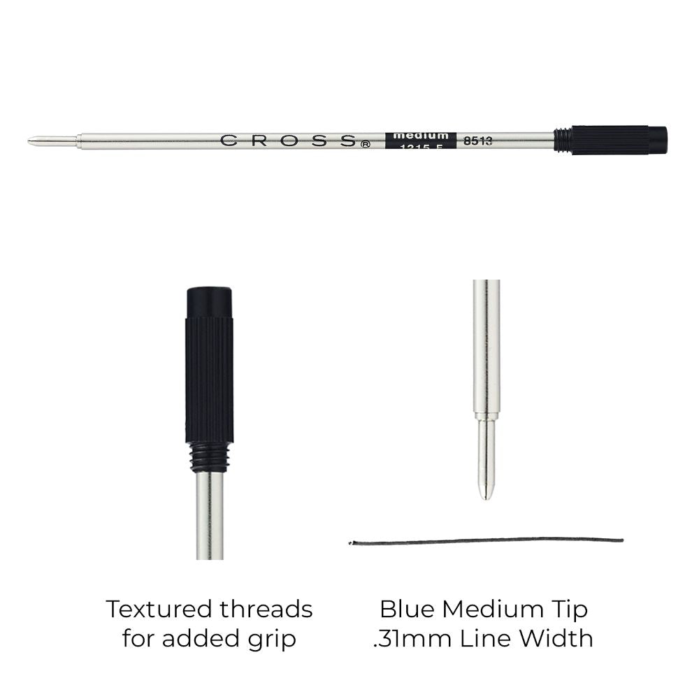 Cross Ballpoint Pen Refill - Black - Medium - Single Pack 8513