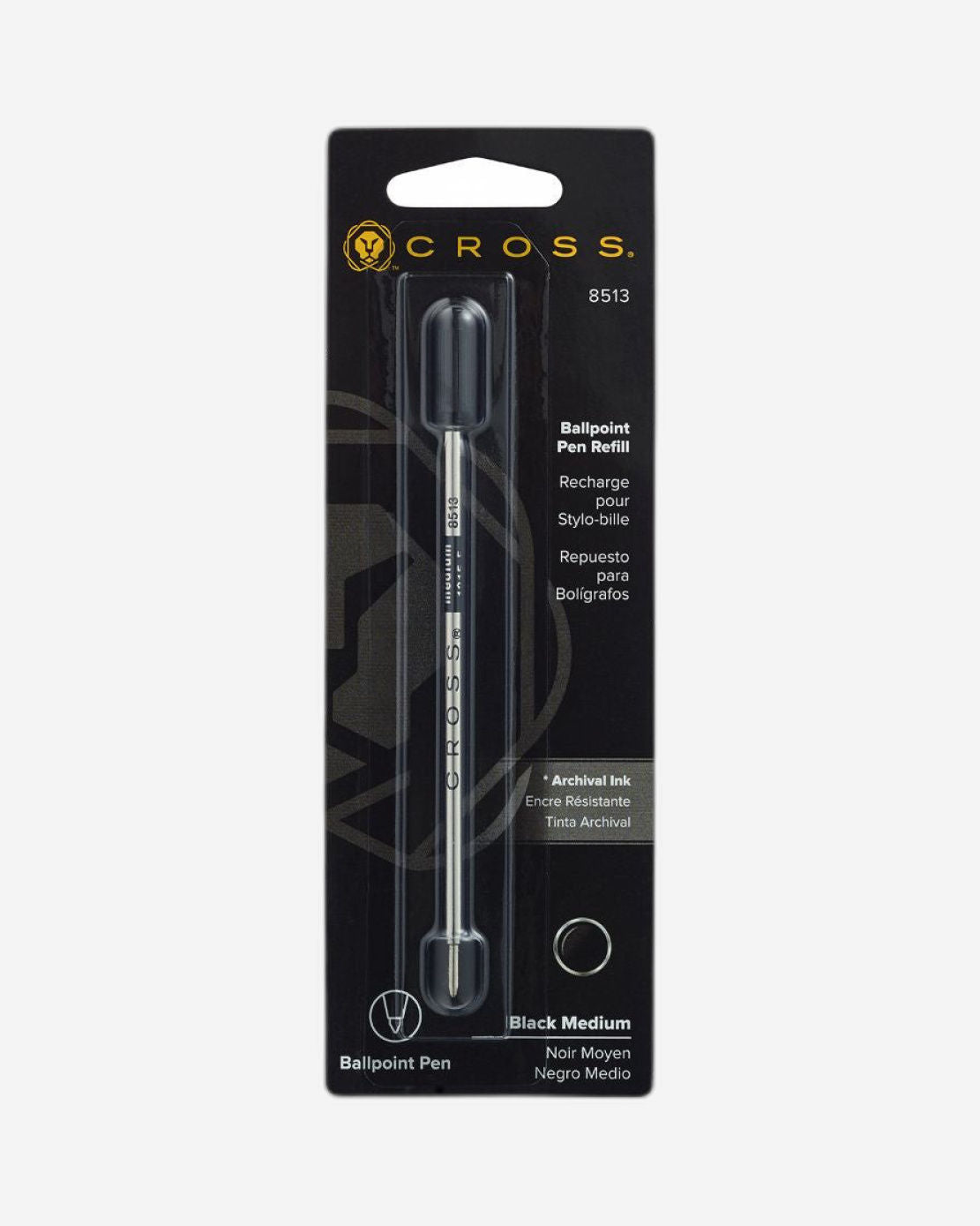 Cross Ballpoint Pen Refill - Black - Medium - Single Pack 8513
