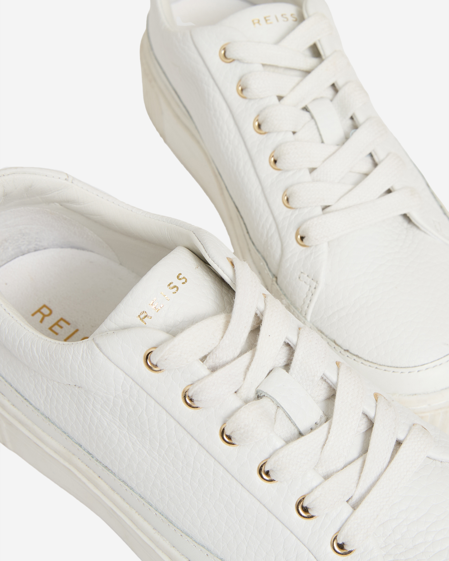 Reiss Low Top Sneaker - White