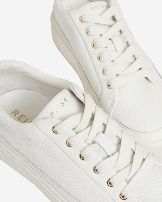 Reiss Low Top Sneaker - White