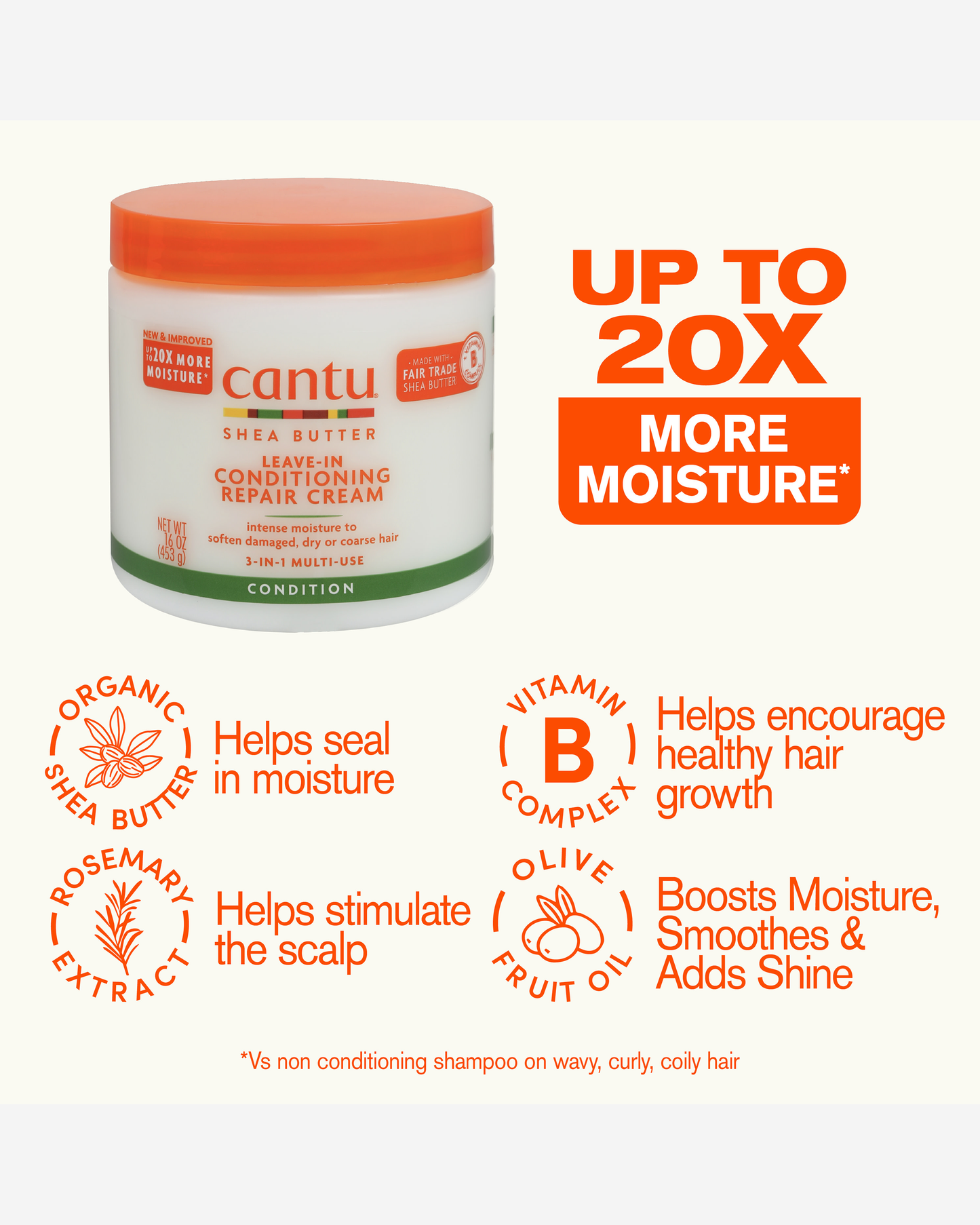 Cantu Leave-In Conditioning Repair Cream 453g