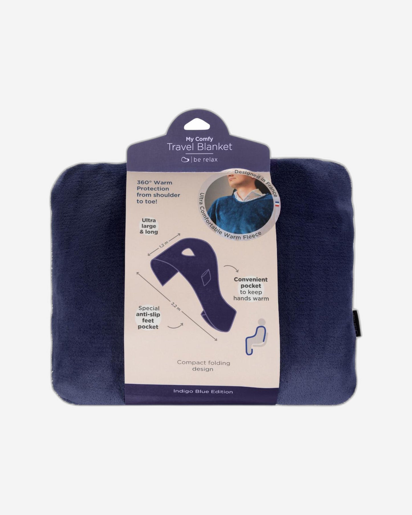 Be Relax My Comfy Travel Blanket - Navy