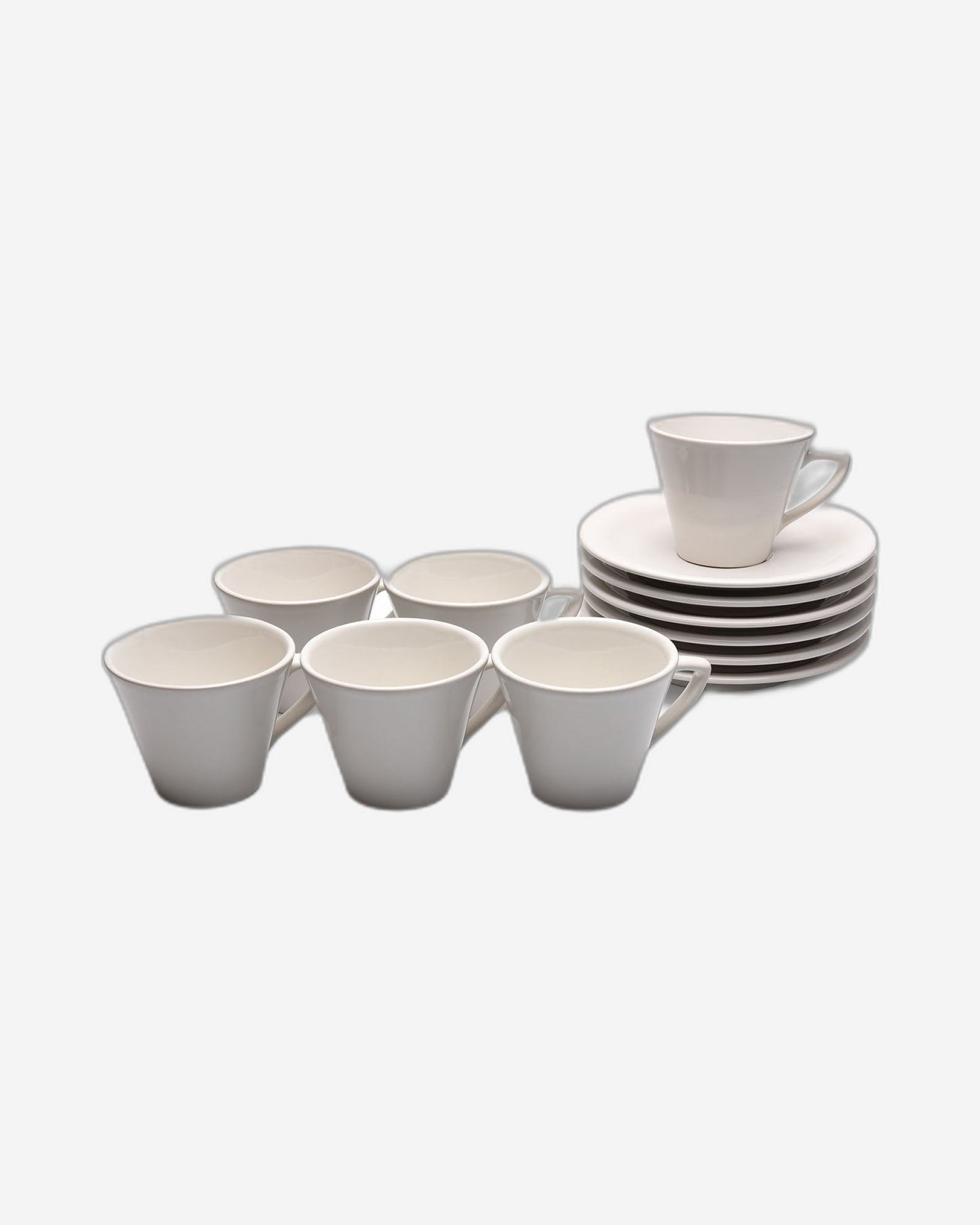 Arden Porcelain Organic Tea Set Of 6Pcs White