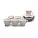 Arden Porcelain Organic Tea Set Of 6Pcs White
