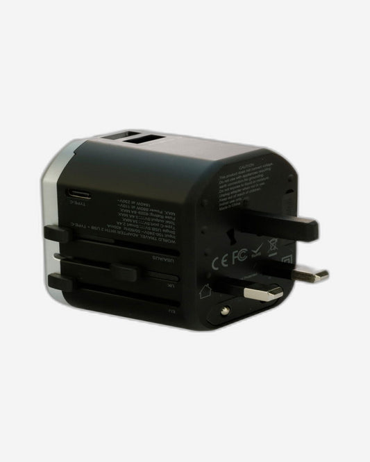 Be Relax Worldwide Travel Adapter Type-C - Black