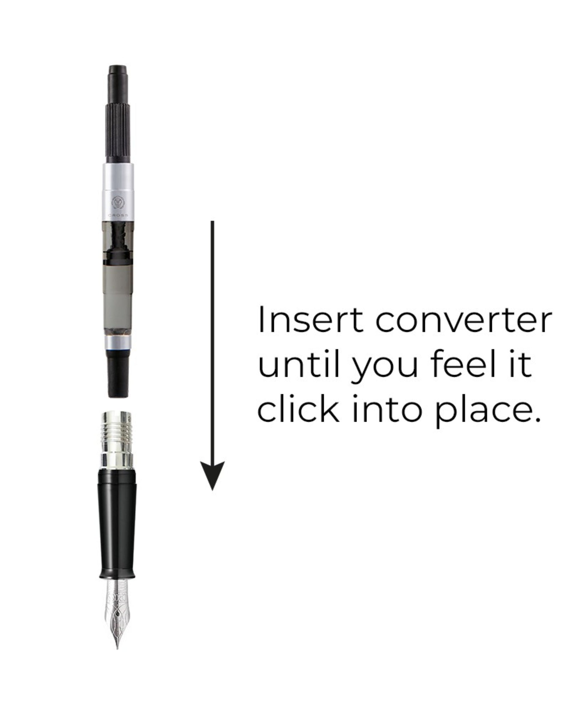 Cross Fountain Pen Converter Push-In Style